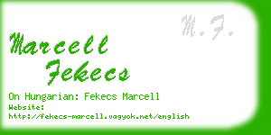 marcell fekecs business card